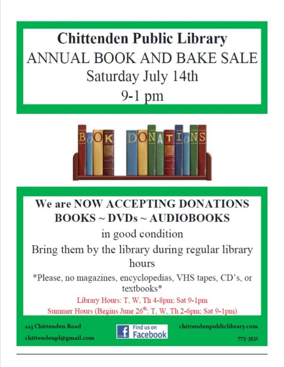 book and bake sale